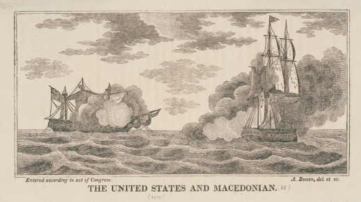 The 'United States' and "Macedonian' in action