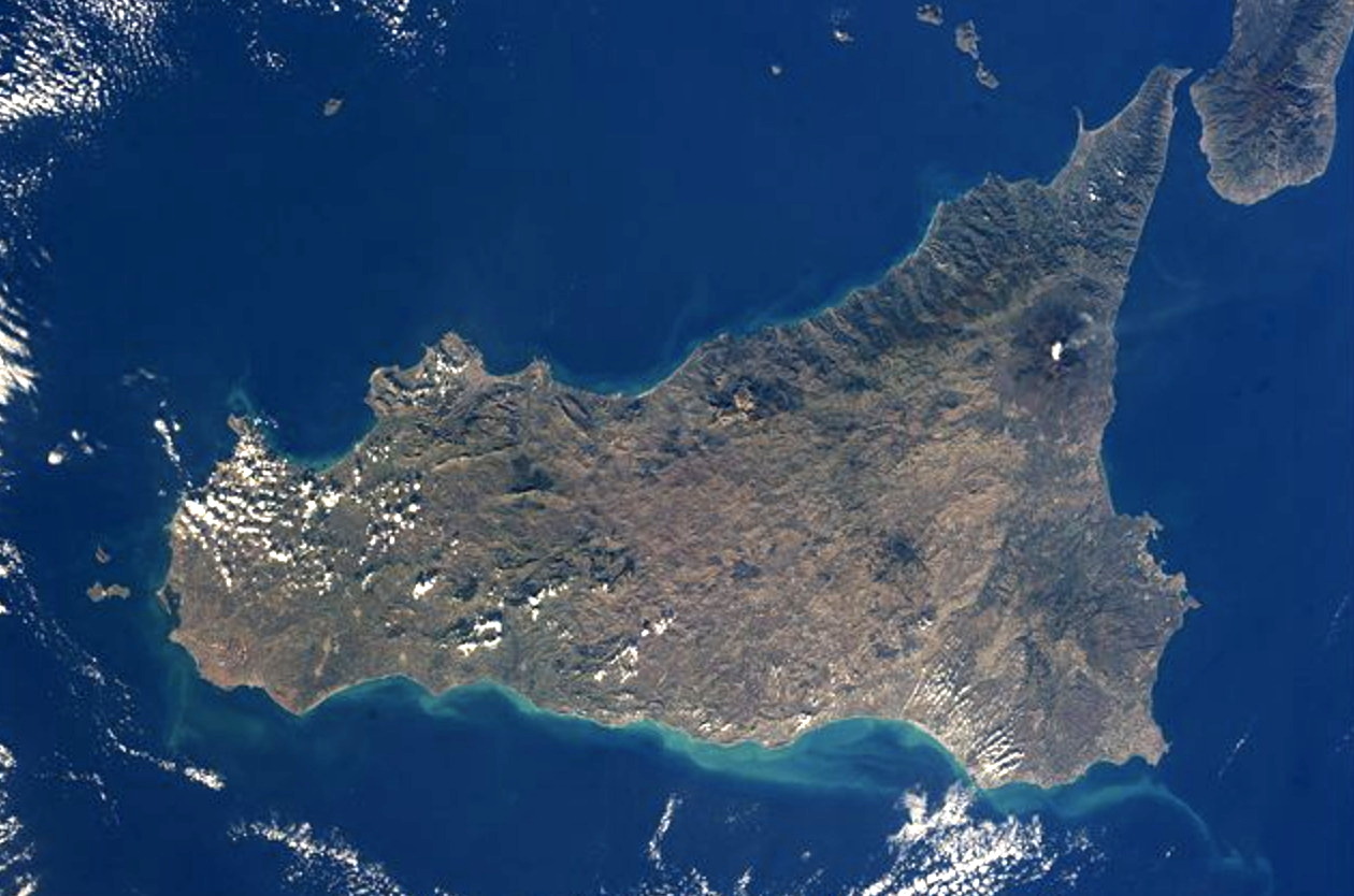 sicily from space
